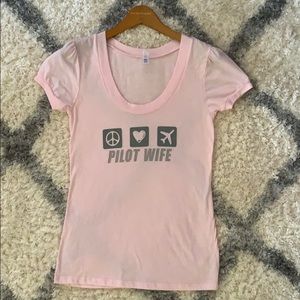 Pink Pilot Wife Shirt
